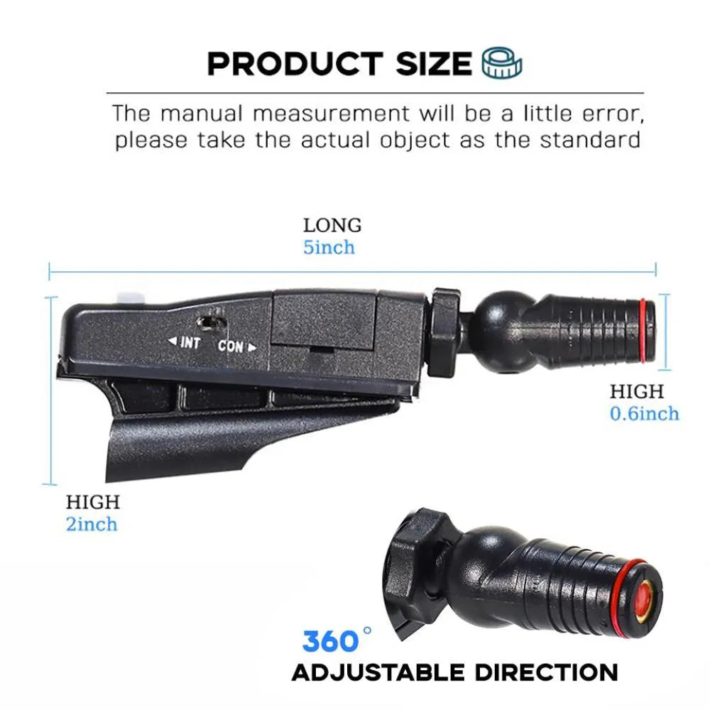 Black golf putter laser aiming sight accessory for putting alignment practice.