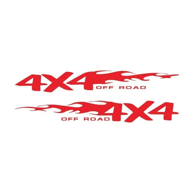 Fire totem striped design car body reflective sticker showing off-road styling on vehicle surface