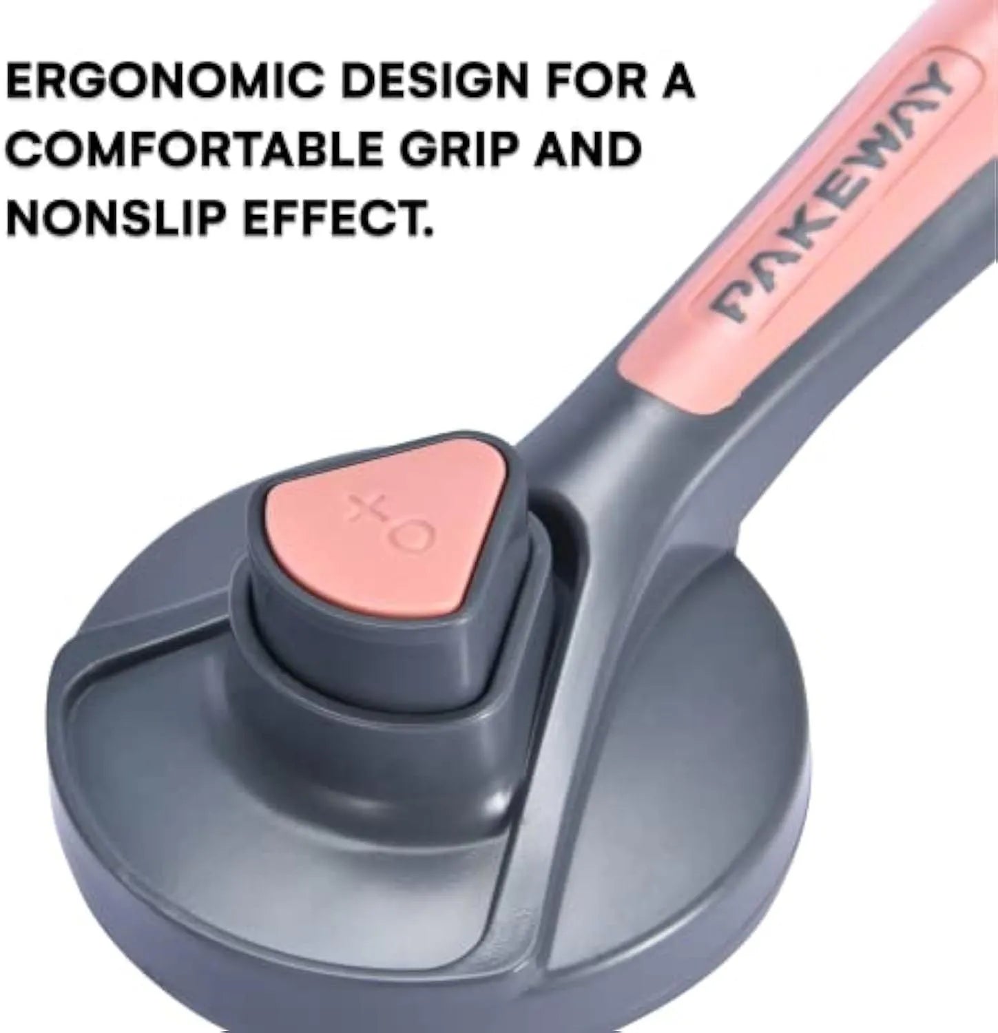 Self-cleaning slicker brush for pets with a grey handle and fine metal bristles.