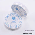 Transparent white crystal fishing line elastic cord reel for DIY ornaments and crafts