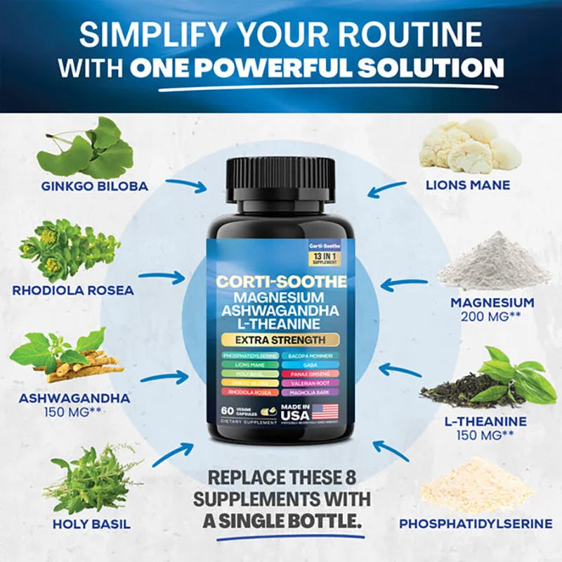 Bottle of 60 magnesium capsules made from South African drunken eggplant extract