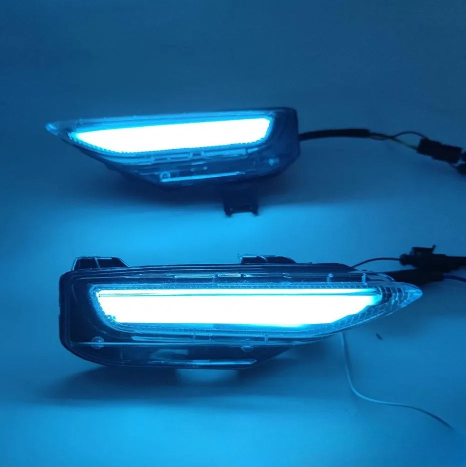 Infiniti Q50 Q70 front bumper LED daytime running lamp and turn signal unit in ABS housing
