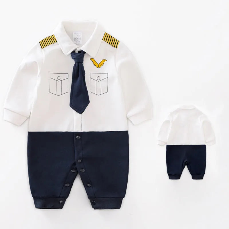 Cotton baby one-piece long sleeve Korean style bodysuit in grey, available in sizes 59-90cm