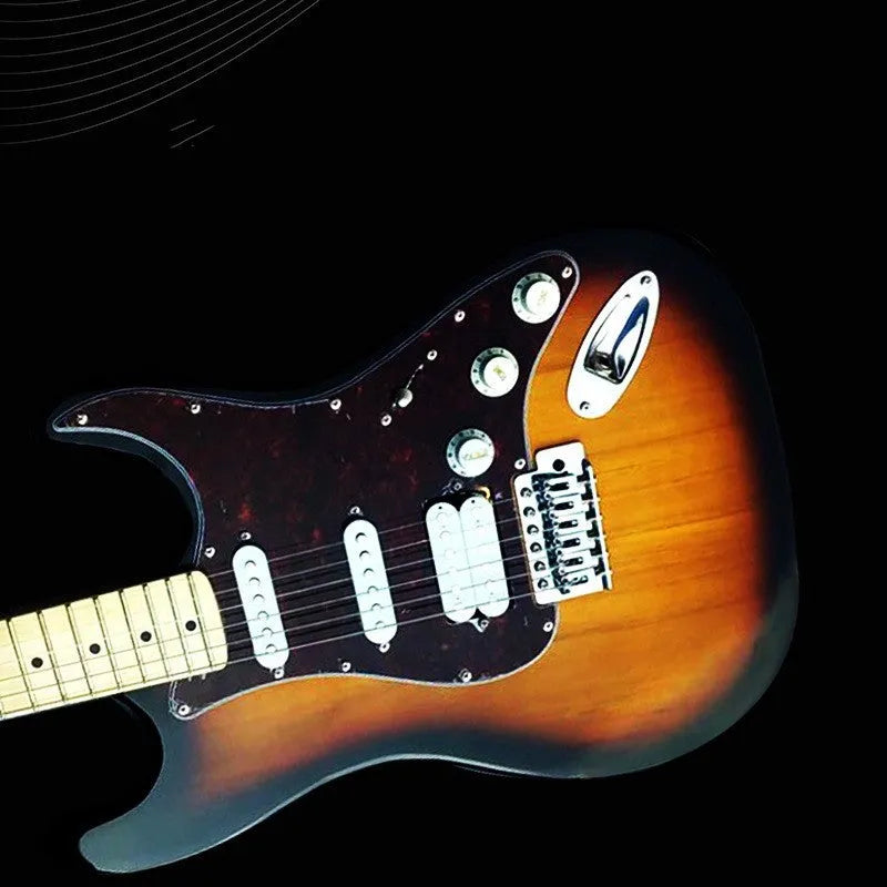 Genuine ST lightning electric guitar with Indus wood body and rosewood fingerboard in multi-colour finish