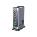 660W gallium nitride desktop charger with multiple ports and international plug options