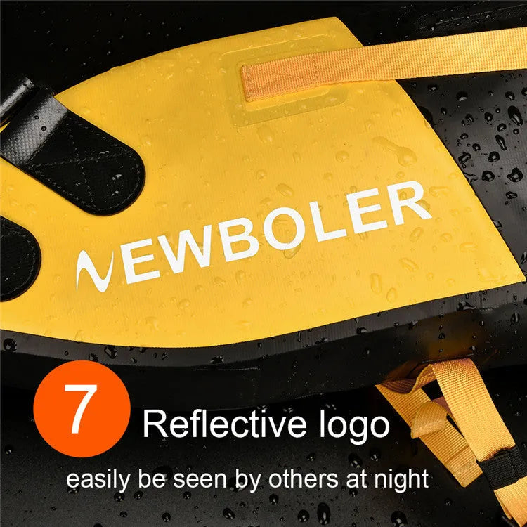Waterproof PVC bicycle tail bag with 13 litre capacity for outdoor cycling tools