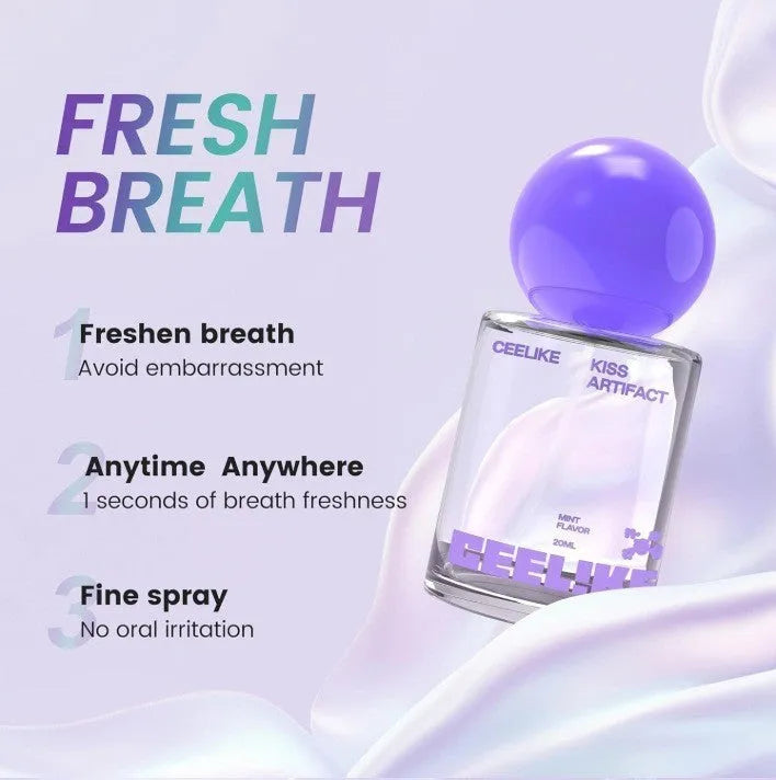 20ml probiotic oral care spray bottle measuring 4.7cm wide and 10cm tall