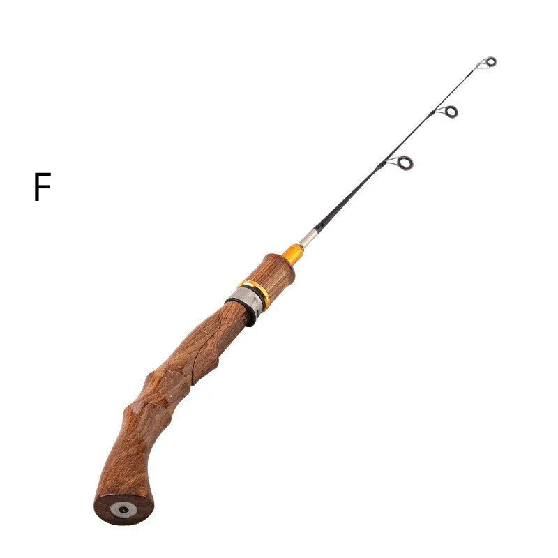 FRP ice fishing pole with comfortable grip, 40cm length, straight handle