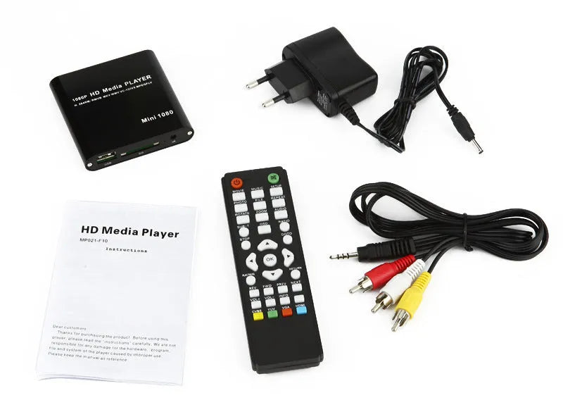 1080p Full HD media player with metal chassis, HDMI port, USB and SD card slots