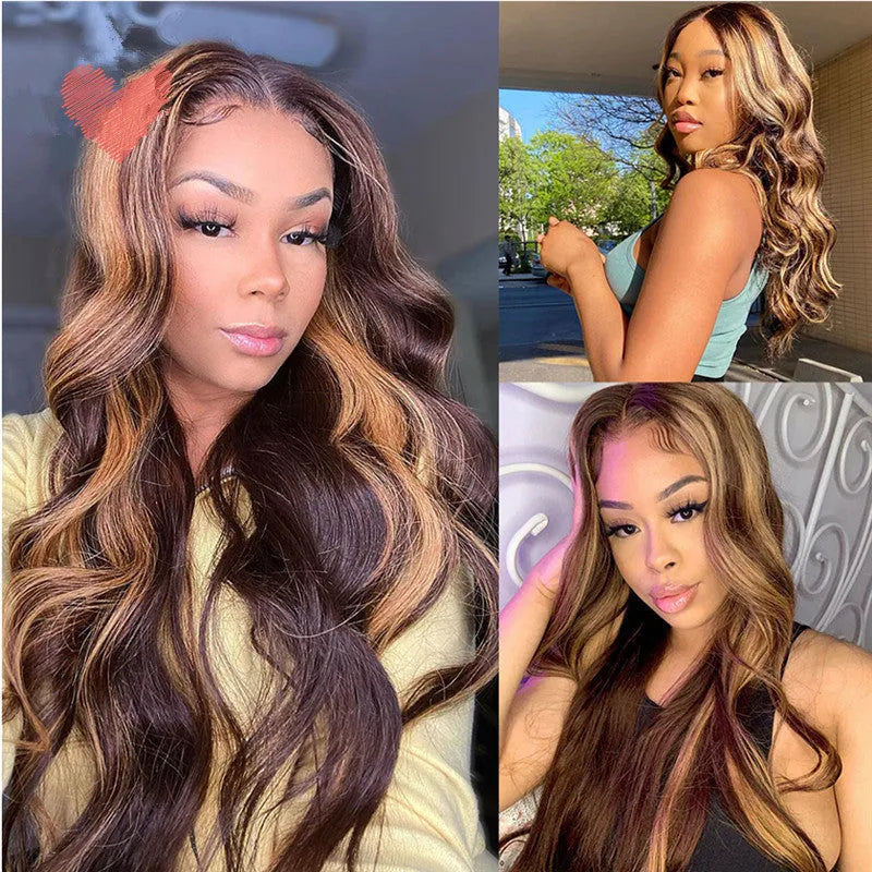 Women's fashion long curly high temperature wire chemical fibre wig with centre part and long bangs in picture colour