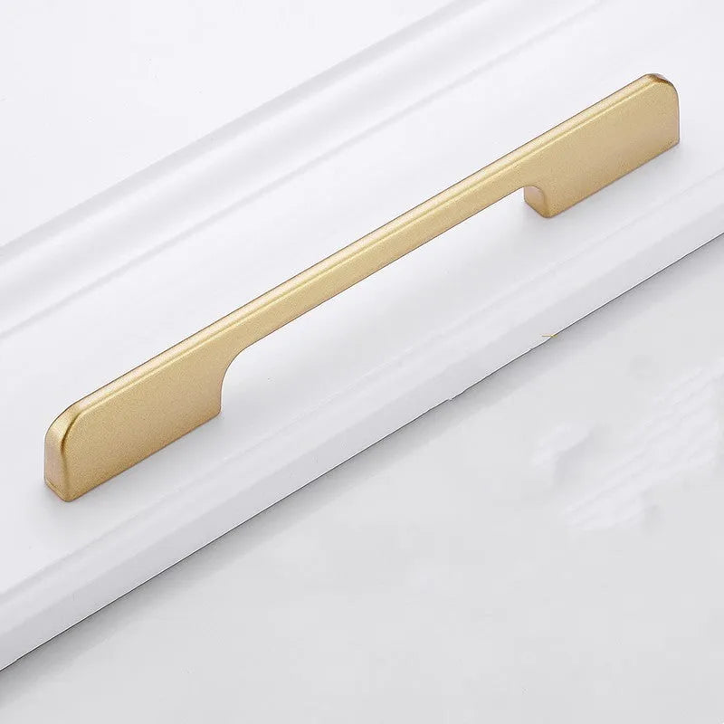 Gold coloured modern T shape aluminium alloy cabinet handle for drawers and doors
