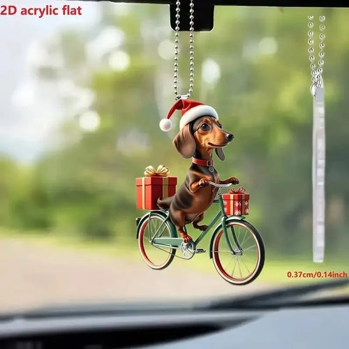 Acrylic dog car decoration pendant in Korean style with 3mm thickness option