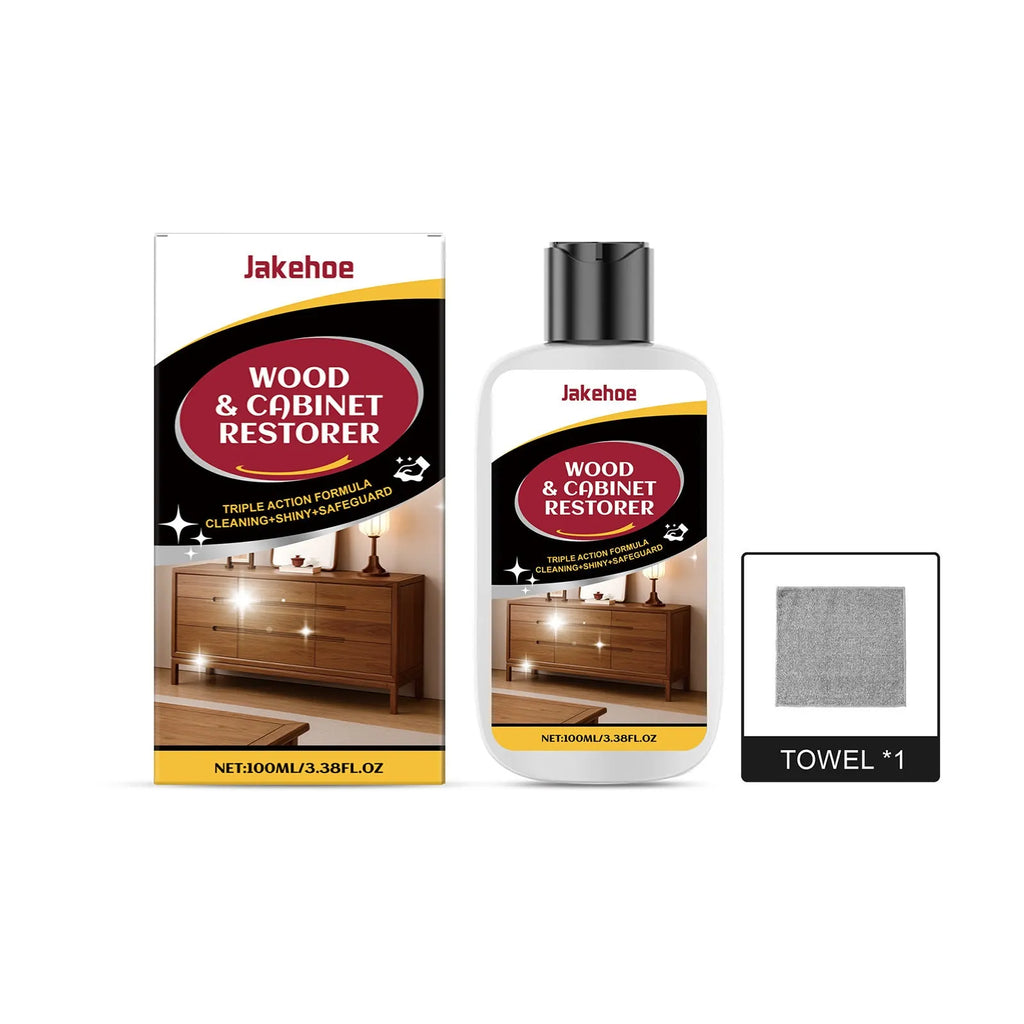 Wooden furniture scratch care agent in 100ml bottle with microfibre towel for cleaning and polishing