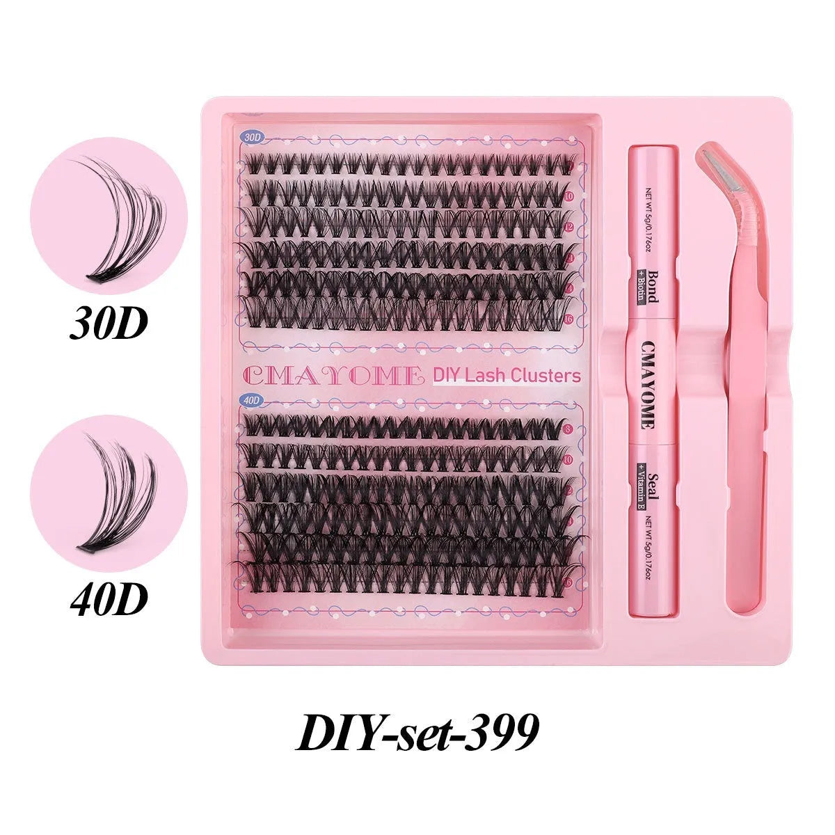 DIY individual false eyelash clusters for natural-looking lash extensions