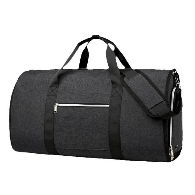 Oxford cloth multi-purpose bag in grey with organisational compartments and expansion functionality