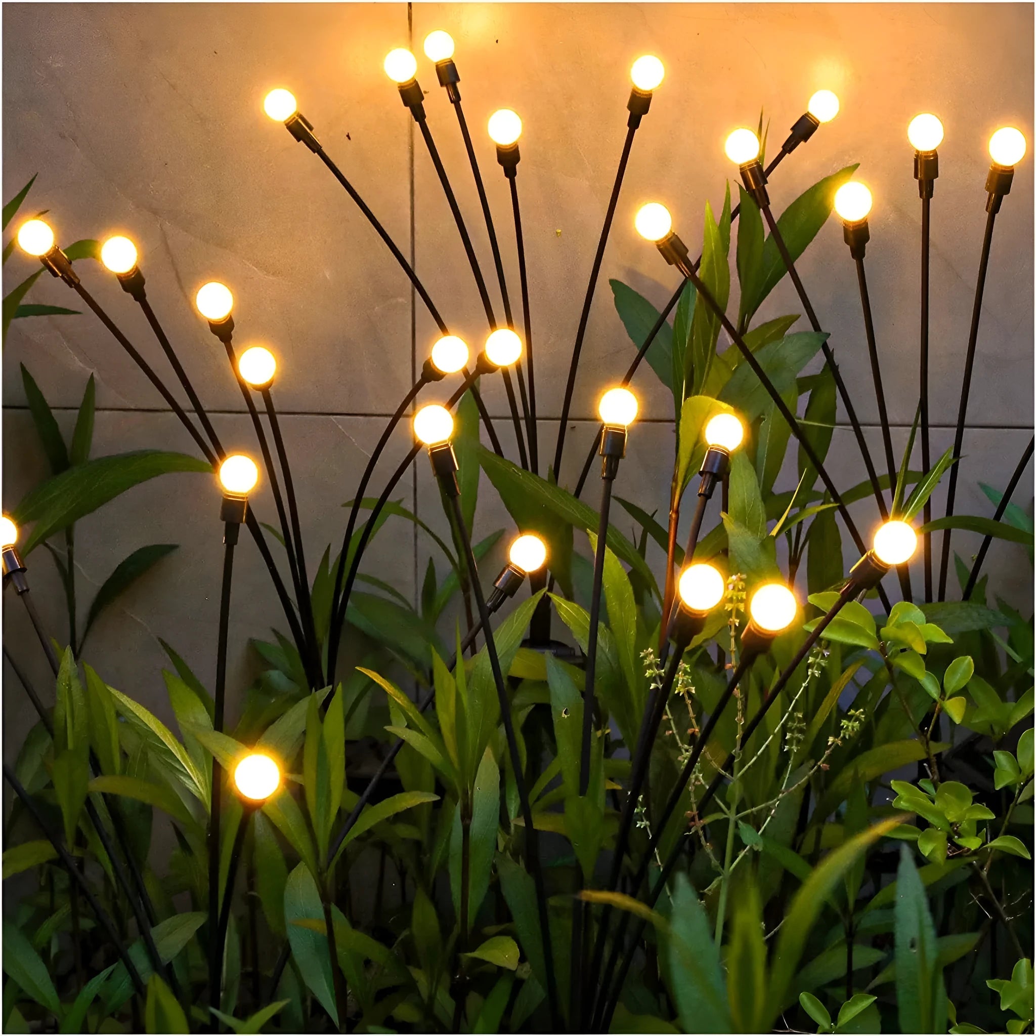 Solar-powered LED ground lamp with stainless steel spike for garden pathway lighting