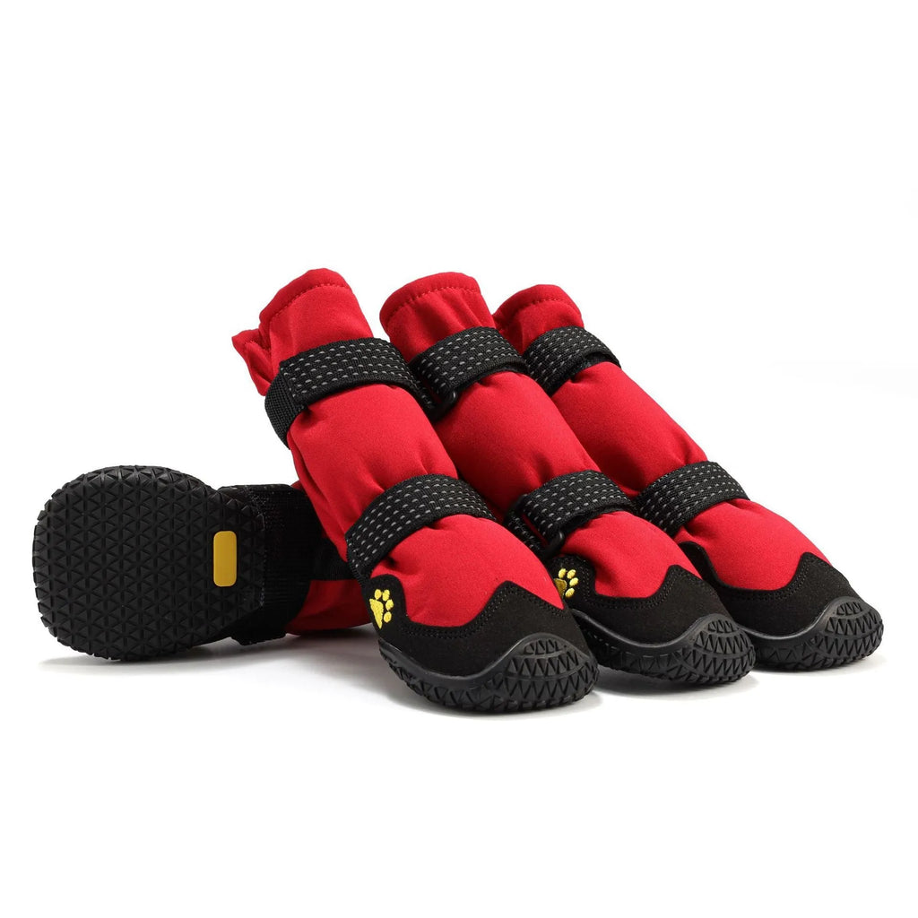 Dog shoes for medium and large dogs, soft rubber sole, no heel slippage, black cloth gray colour, waterproof non-slip