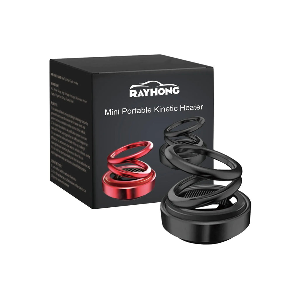 Black and red portable miniature vibration radiator measuring 5.1cm by 6cm for car heat dissipation