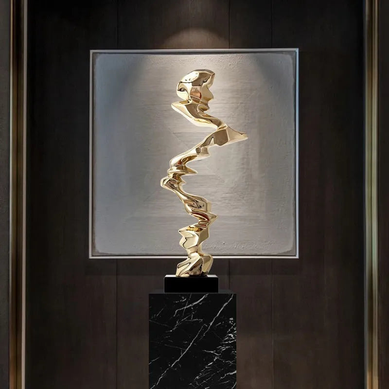 Abstract still life resin sculpture ornament in modern minimalist style for hallway and living room decoration