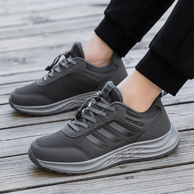 Breathable mesh slip-on mum shoes with elastic band closure in various colours