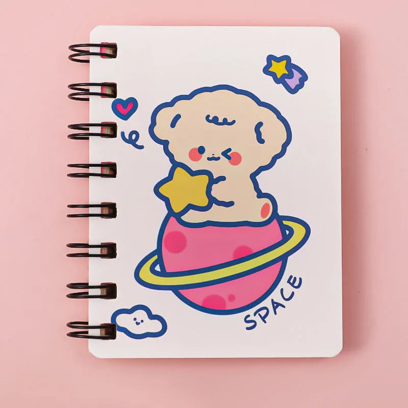 Astronaut series flipped portable pocket notebook measuring 10.5 by 8 centimetres