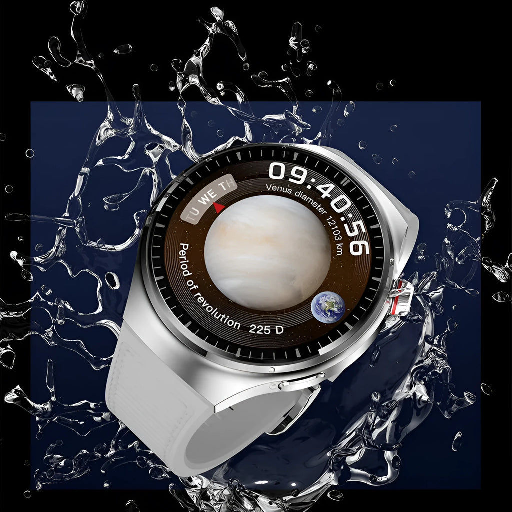 Smartwatch with TFT screen heart rate blood pressure monitoring Black Steel