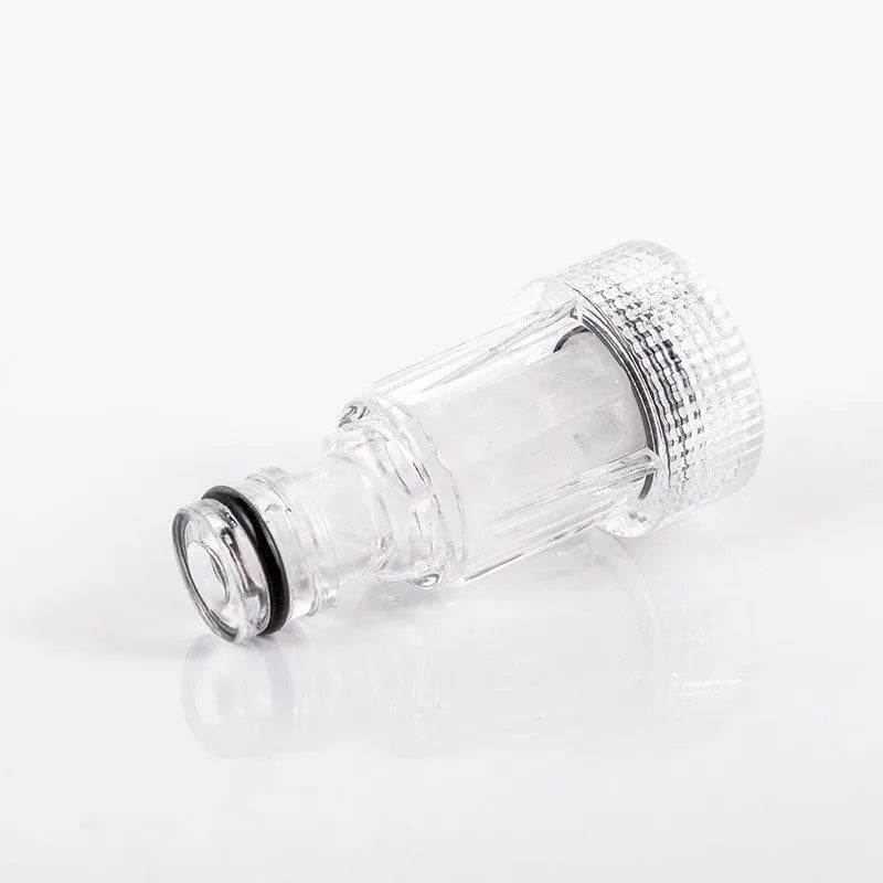 Transparent plastic inlet joint for Karcher K2-K7 pressure washer with 3cm diameter