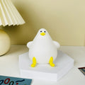 Cartoon silicone seagull night light with USB charging for kids bedside