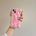 Irregular meteorite pattern TPU phone case in solid colour for iPhone 14 13 12 11 series