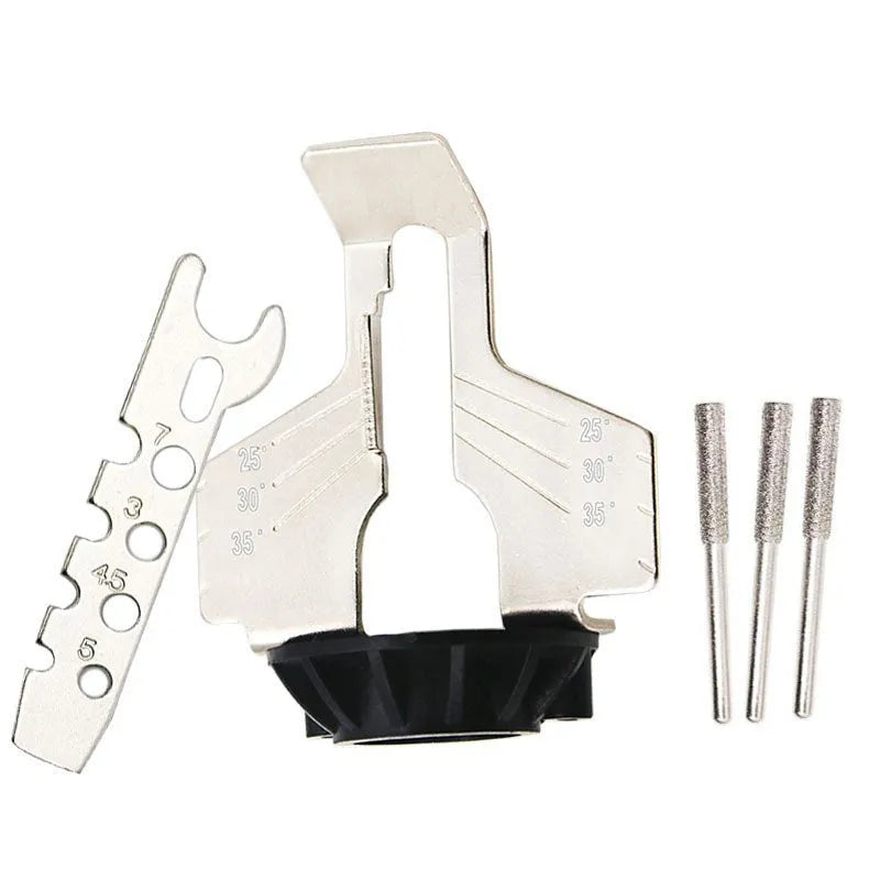 Silver metal electric chain grinding machine for band saw blade sharpening