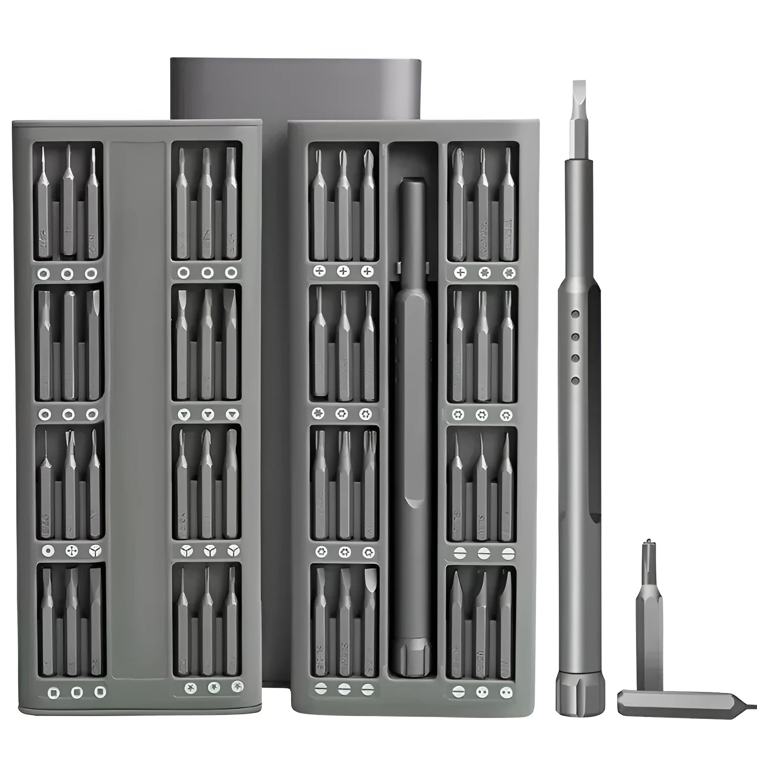 49-piece magnetic precision screwdriver set with cross and one-word heads for electronics repair