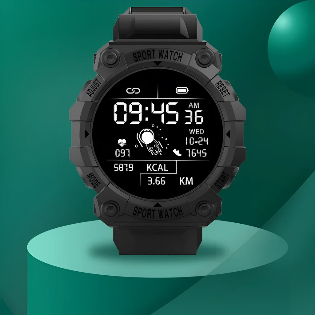 Spaceman Round FD68S smart bracelet with large colour TFT screen on wrist, smart reminder display