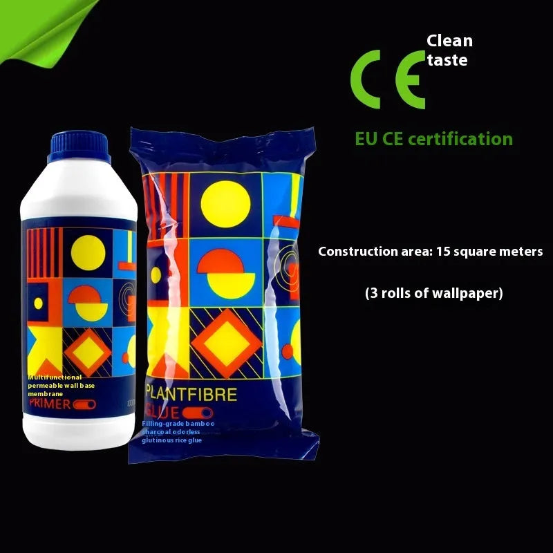 Glutinous rice wallpaper glue in single-roll packaging, formaldehyde-free with clean smell