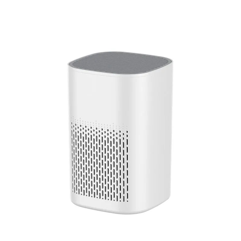 Simple style desktop air purifier and heater unit with USB power cable