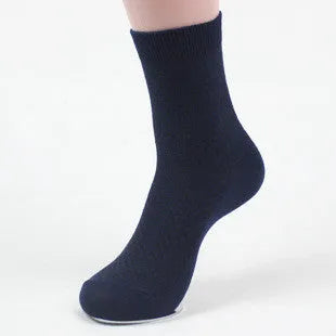 Men's bamboo fibre socks showing small square pattern in five colour options