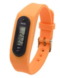 Pedometer watch wrist watch with digital step counter and large LCD display on wrist