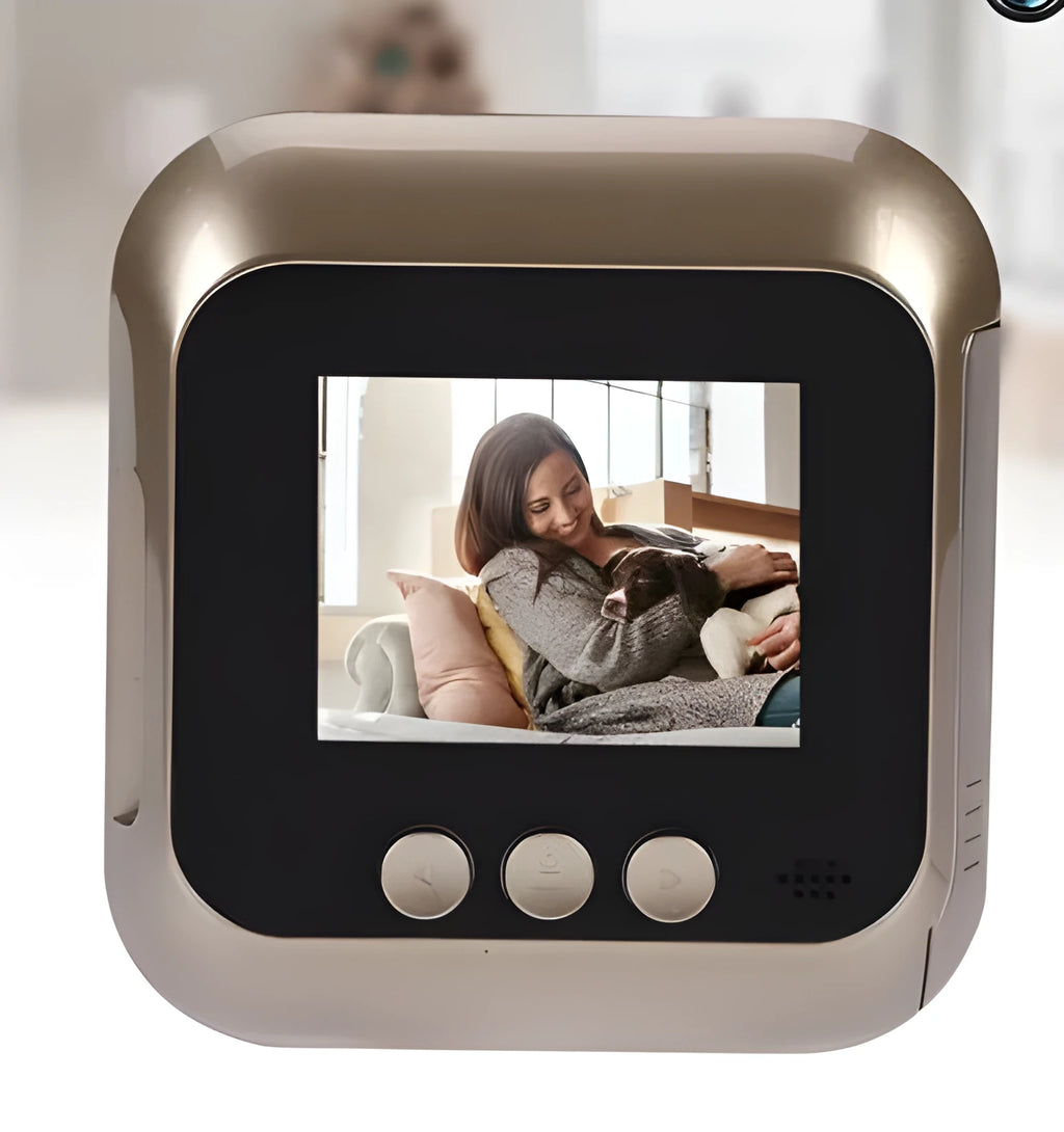 2.4 inch security smart doorbell peephole camera with wireless interface and video recording function