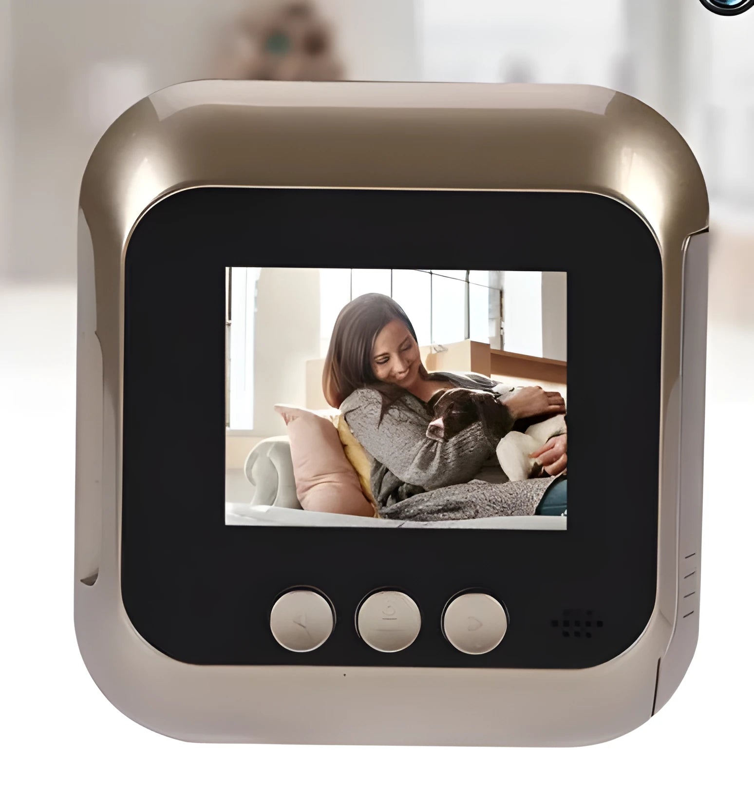 2.4 inch security smart doorbell peephole camera with wireless interface and video recording function