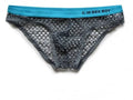 Large mesh breathable low waist briefs with personalised letter detail in rose red colour