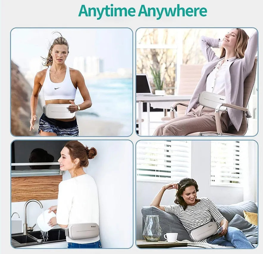 White foldable tummy exercise machine with padded mats and adjustable spring bands