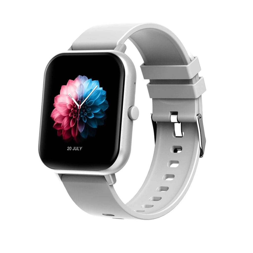 Bluetooth smart watch with heart rate monitor and AI voice control in multiple colour options
