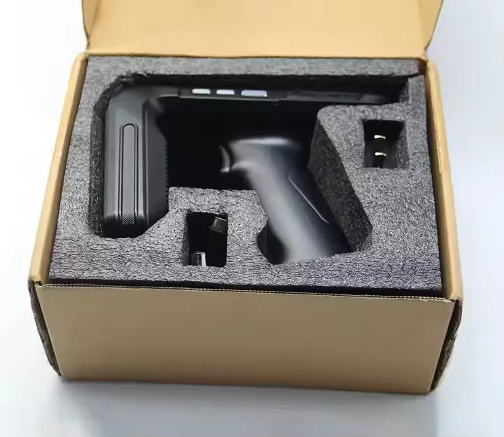 SLP-05 handheld UHF RFID reader with Android OS, large screen, and integrated trigger for professional use.