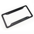 Aluminium alloy license plate frame in black, light grey, sandblasted silver or stainless steel finish