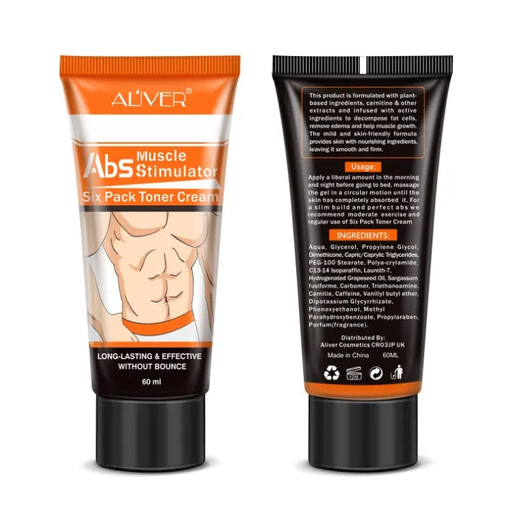 60ml abdominal muscle cream with caffeine in black bottle
