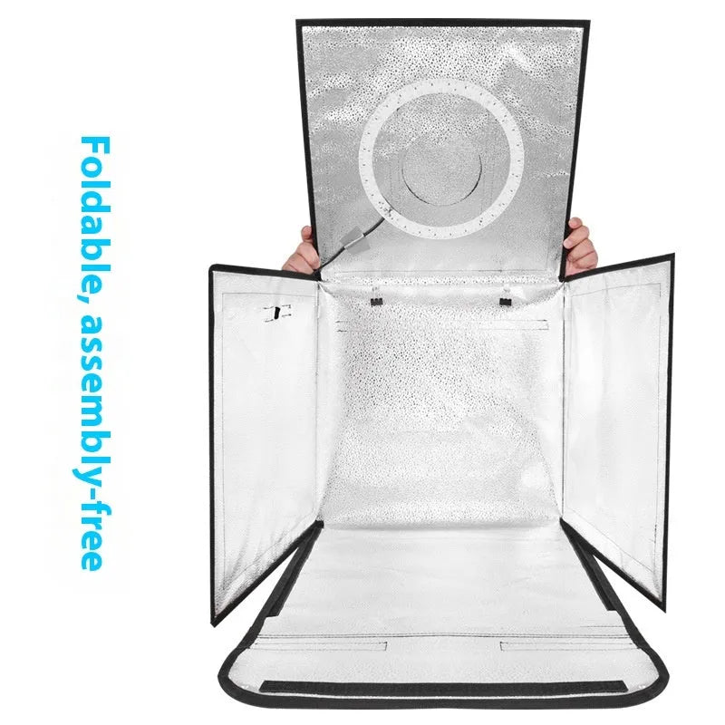 50cm studio light box with metal frame and reflective cloth for product photography