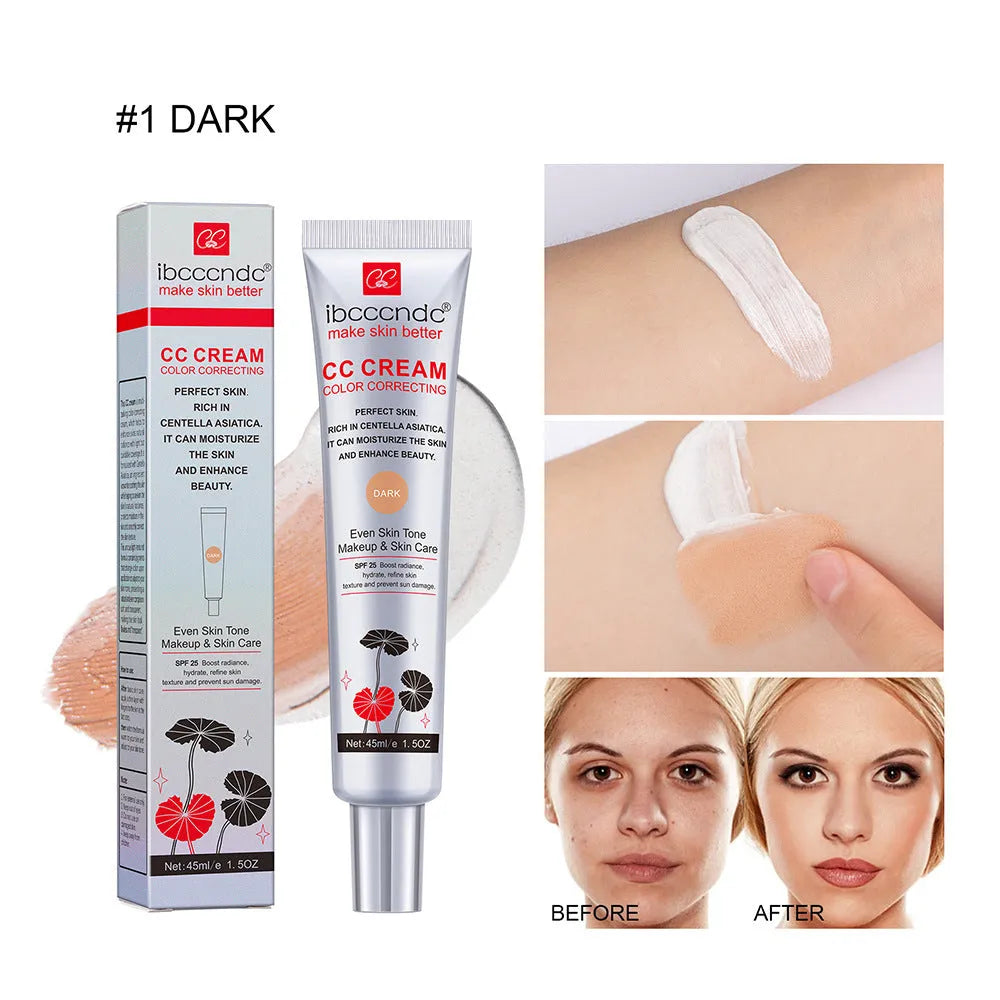 Erborian CC Cream tube in dark and light shades for colour-correcting, moisturising makeup.
