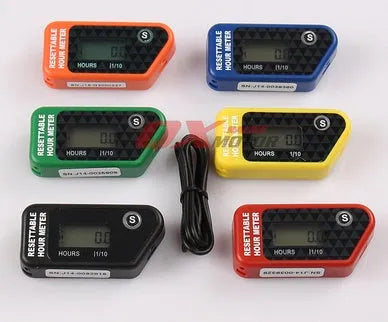 Black waterproof LCD maintenance timer for vehicle service reminders