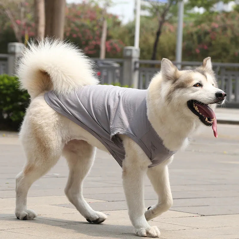 Cotton dog vest in multiple colours sizes XS to 5XL for small and large breeds