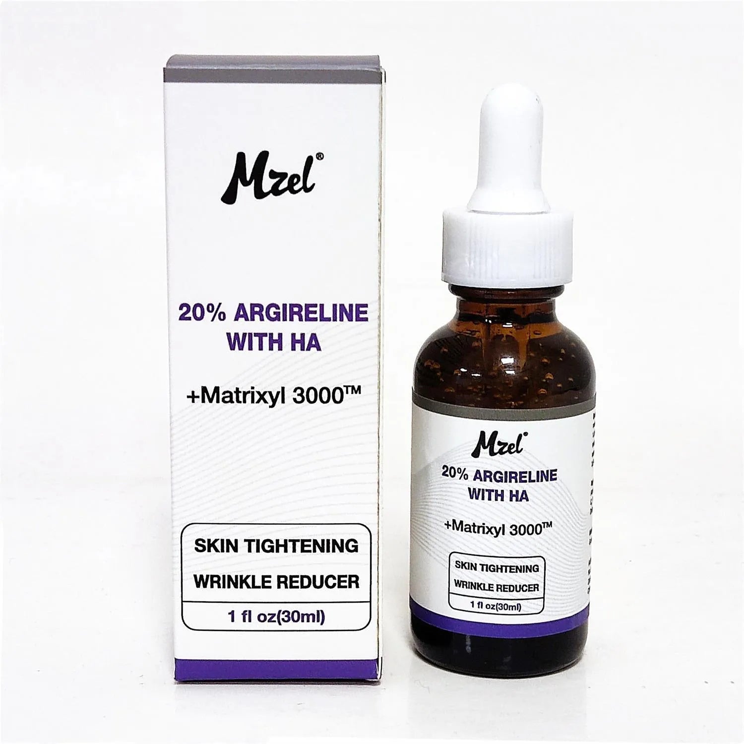 30ml bottle of six-peptide firming and brightening moisturising liquid serum