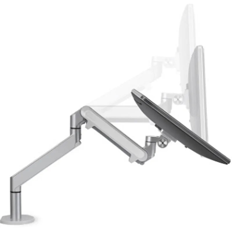 Aluminium alloy laptop stand with adjustable air pressure arm in black or silver